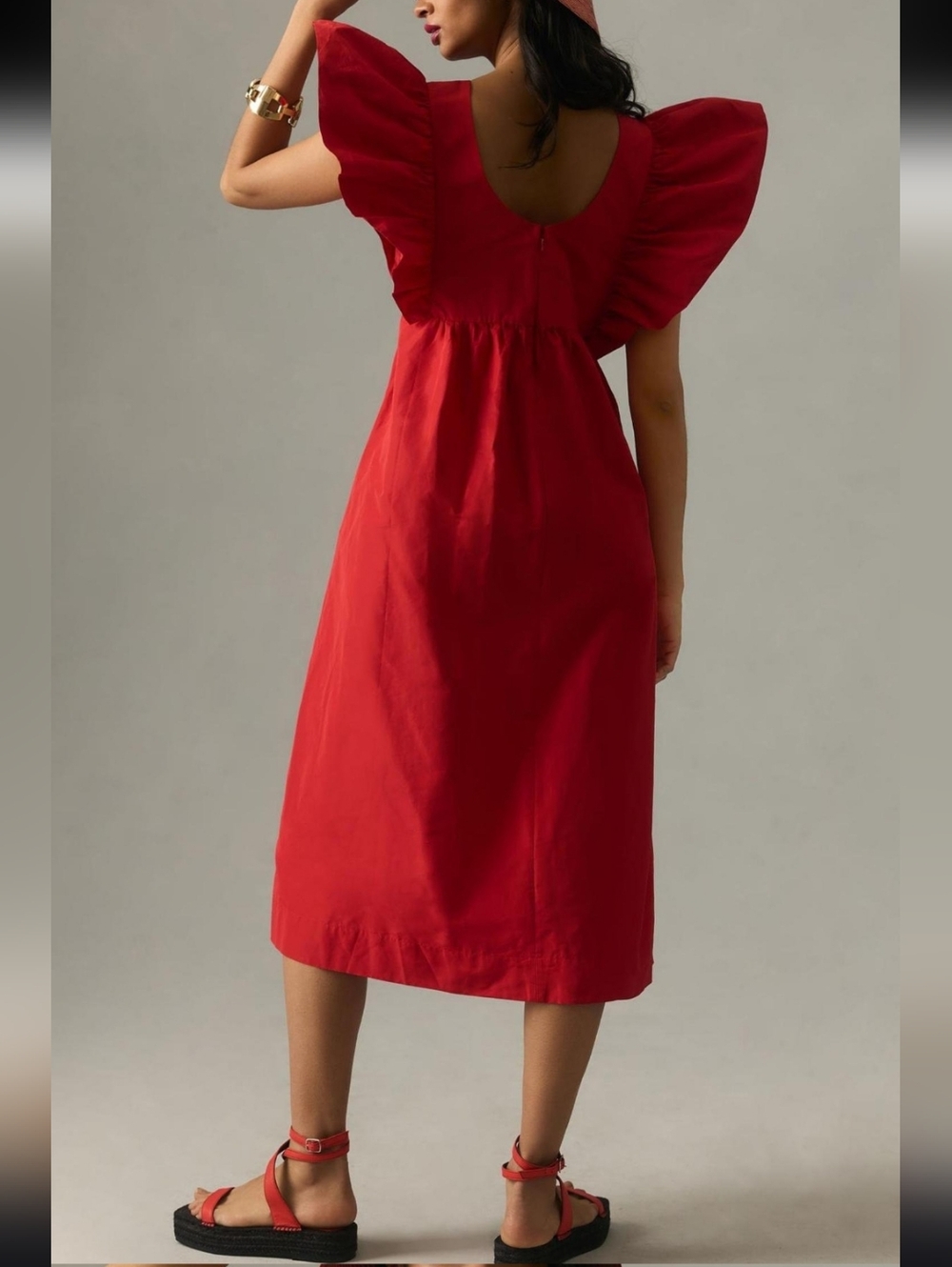 Maeve Puffled‎ Sleeve Midi Dress - Women